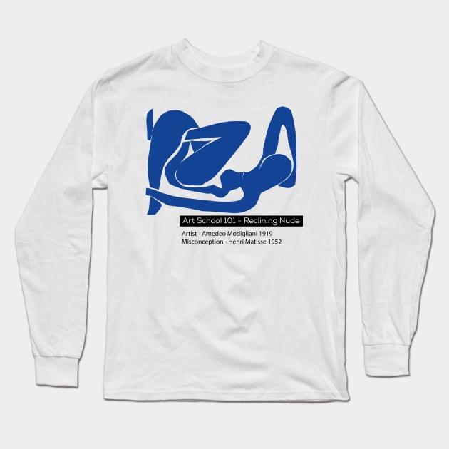 Reclining Nude Long Sleeve T-Shirt by PopGraphics